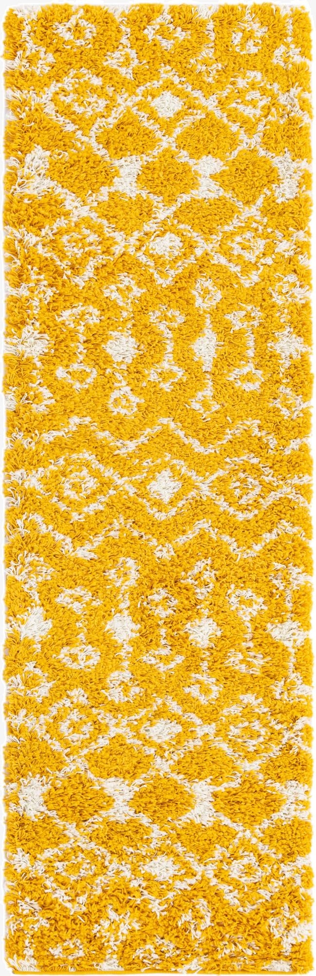  2' x 7' Moroccan Trellis Shag Runner Rug