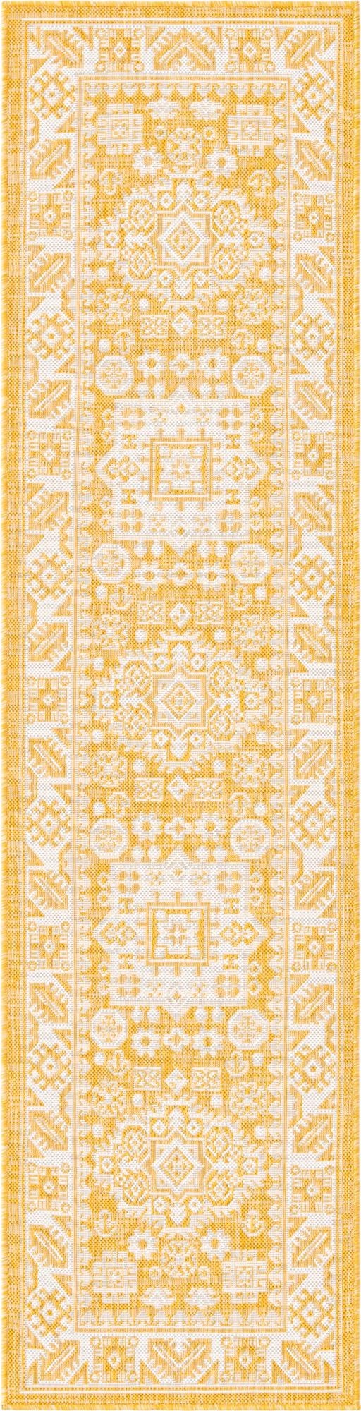  2' x 8'  Washable Aztec Indoor / Outdoor Runner Rug