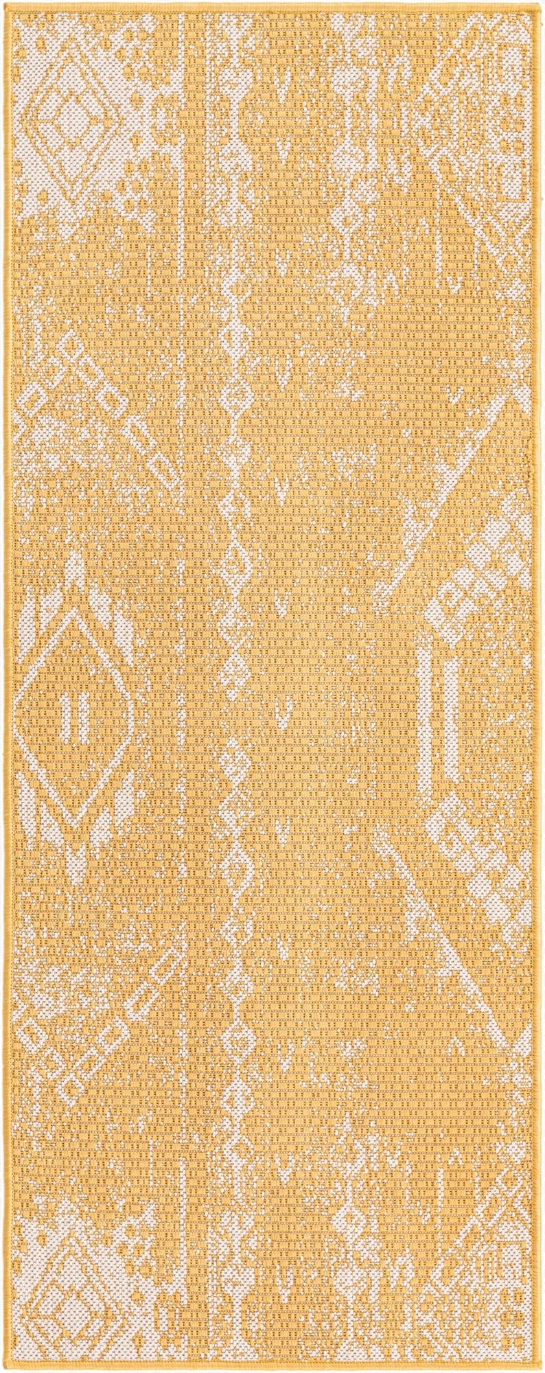  2' x 5' 3  Washable Bohemian Indoor / Outdoor Runner Rug