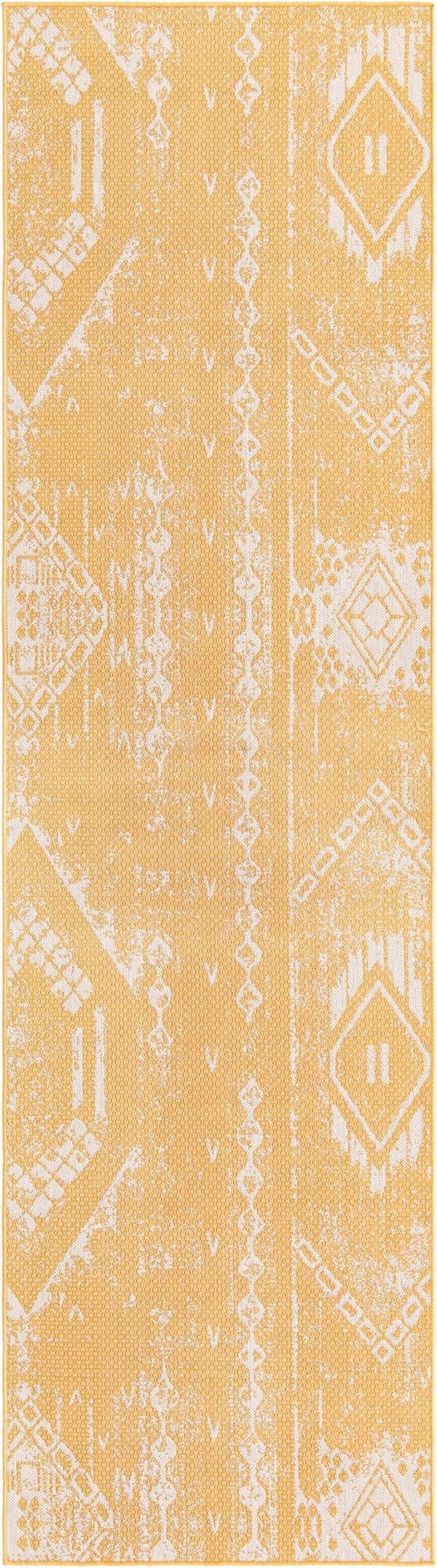  2' 7 x 12'  Washable Bohemian Indoor / Outdoor Runner Rug