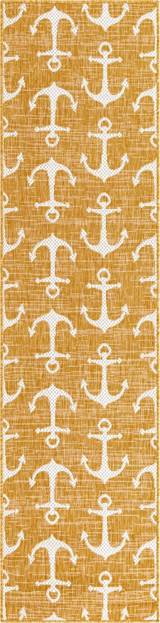  2' x 8'  Washable Coastal Indoor / Outdoor Runner Rug