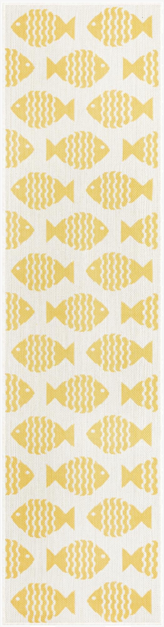  2' x 8'  Washable Coastal Indoor / Outdoor Runner Rug