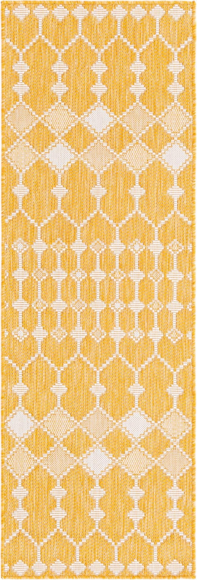 Primary image  2' x 6'  Washable Lattice Indoor / Outdoor Runner Rug