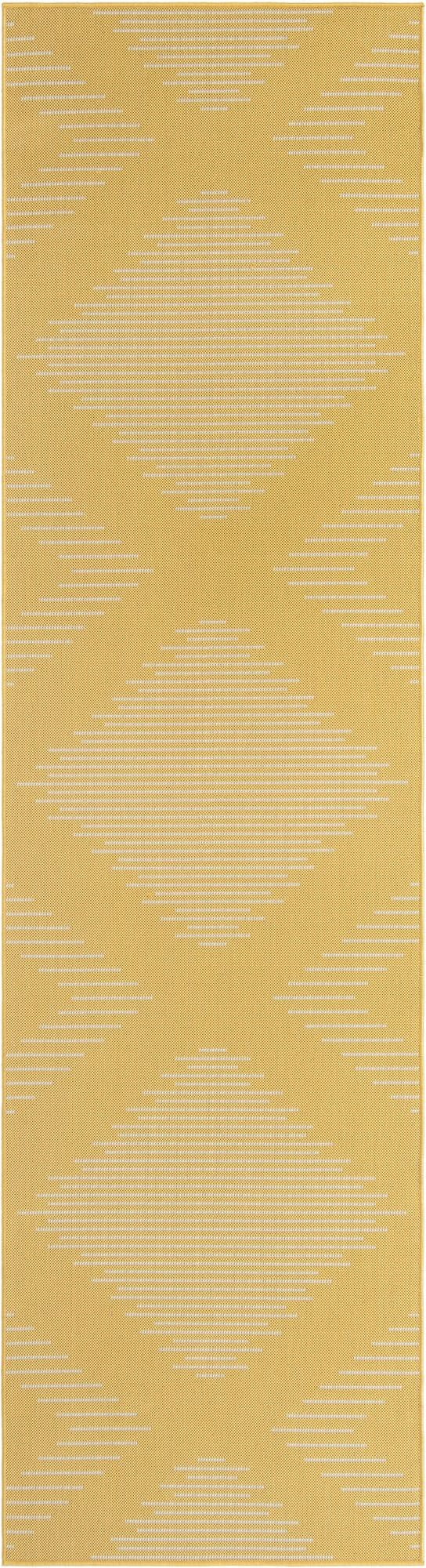  3' 3 x 12'  Washable Modern Indoor / Outdoor Runner Rug