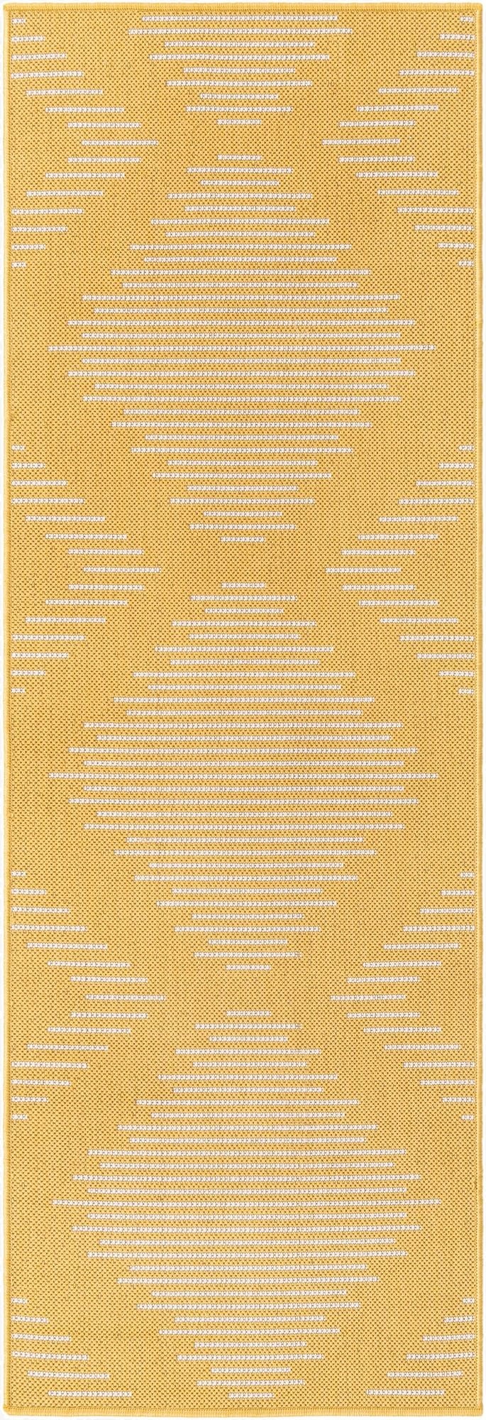  2' x 6'  Washable Modern Indoor / Outdoor Runner Rug