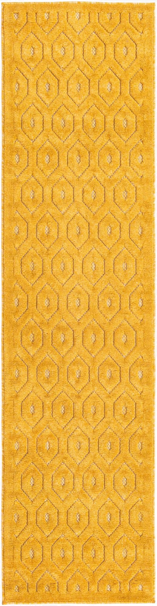  2' x 8'  Washable Trellis Textured Indoor / Outdoor Runner Rug