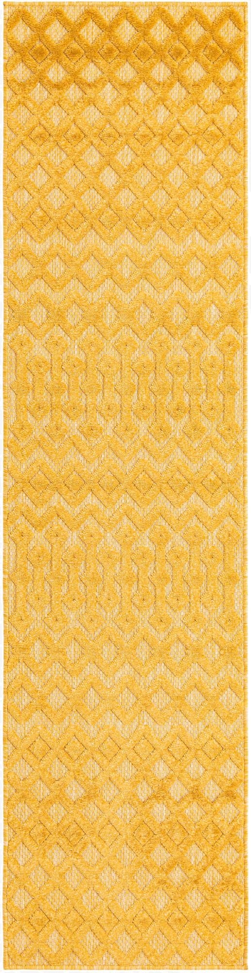  2' x 8'  Washable Trellis Textured Indoor / Outdoor Runner Rug