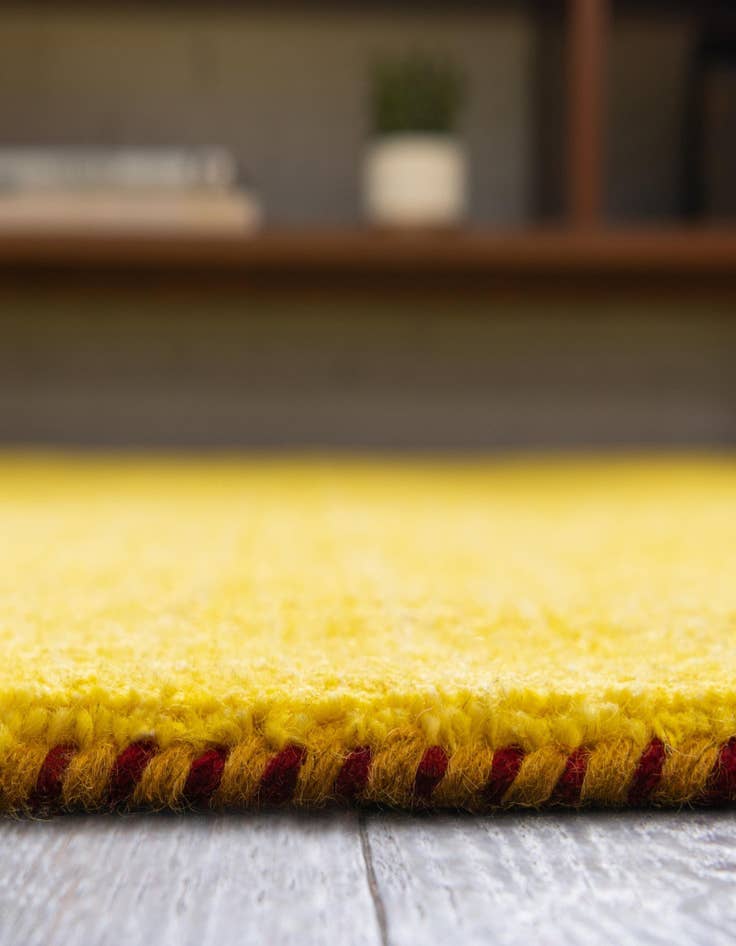 Detail image of  2' 7 x 16' 5  Hand Knotted Solid Gabbeh Wool Runner Rug