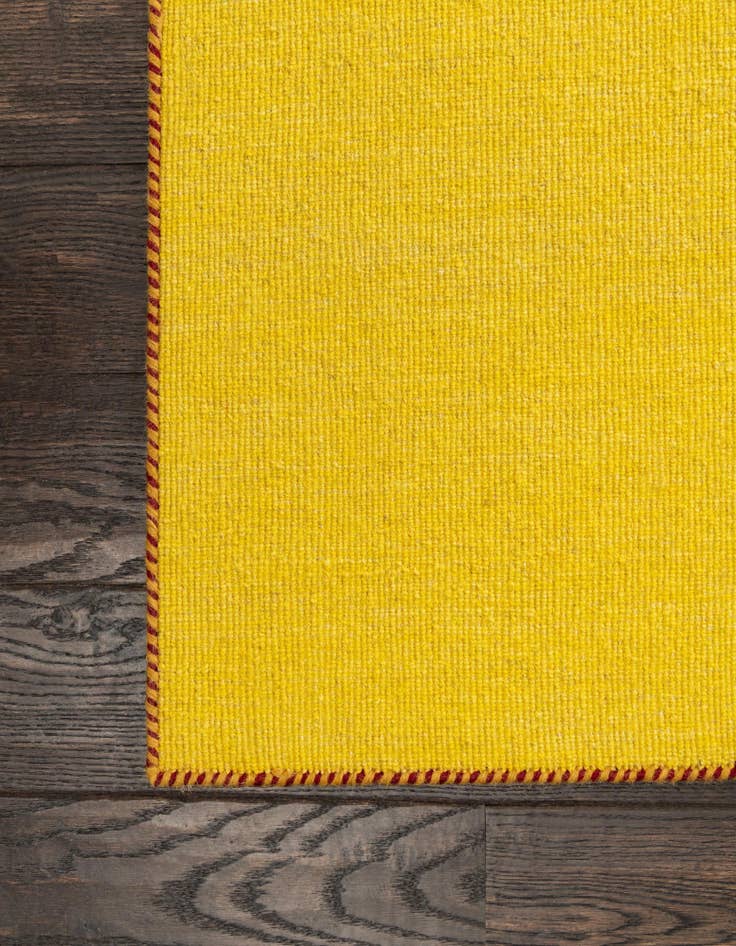 Detail image of  2' 7 x 16' 5  Hand Knotted Solid Gabbeh Wool Runner Rug