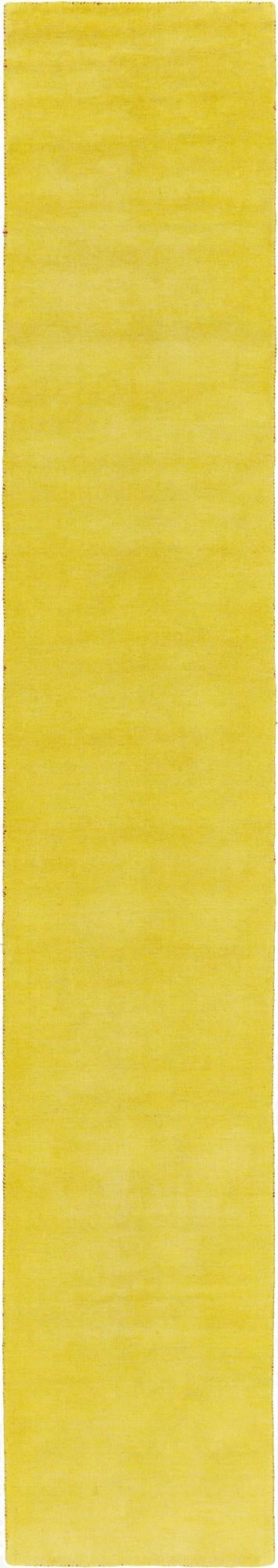  2' 7 x 16' 5  Hand Knotted Solid Gabbeh Wool Runner Rug