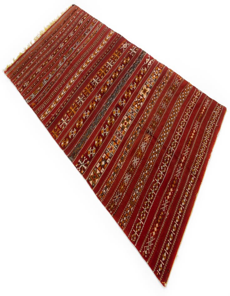 Detail image of  4' 11 x 10' 2 Zemour Kilim Wool Runner Rug