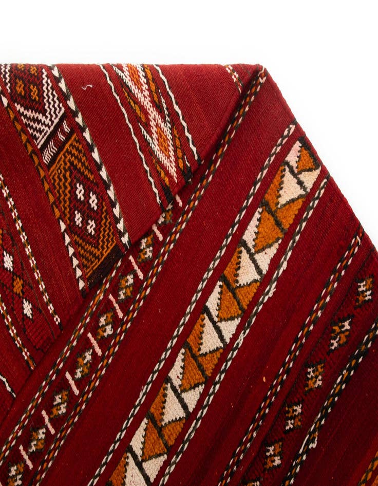 Detail image of  4' 11 x 10' 2 Zemour Kilim Wool Runner Rug