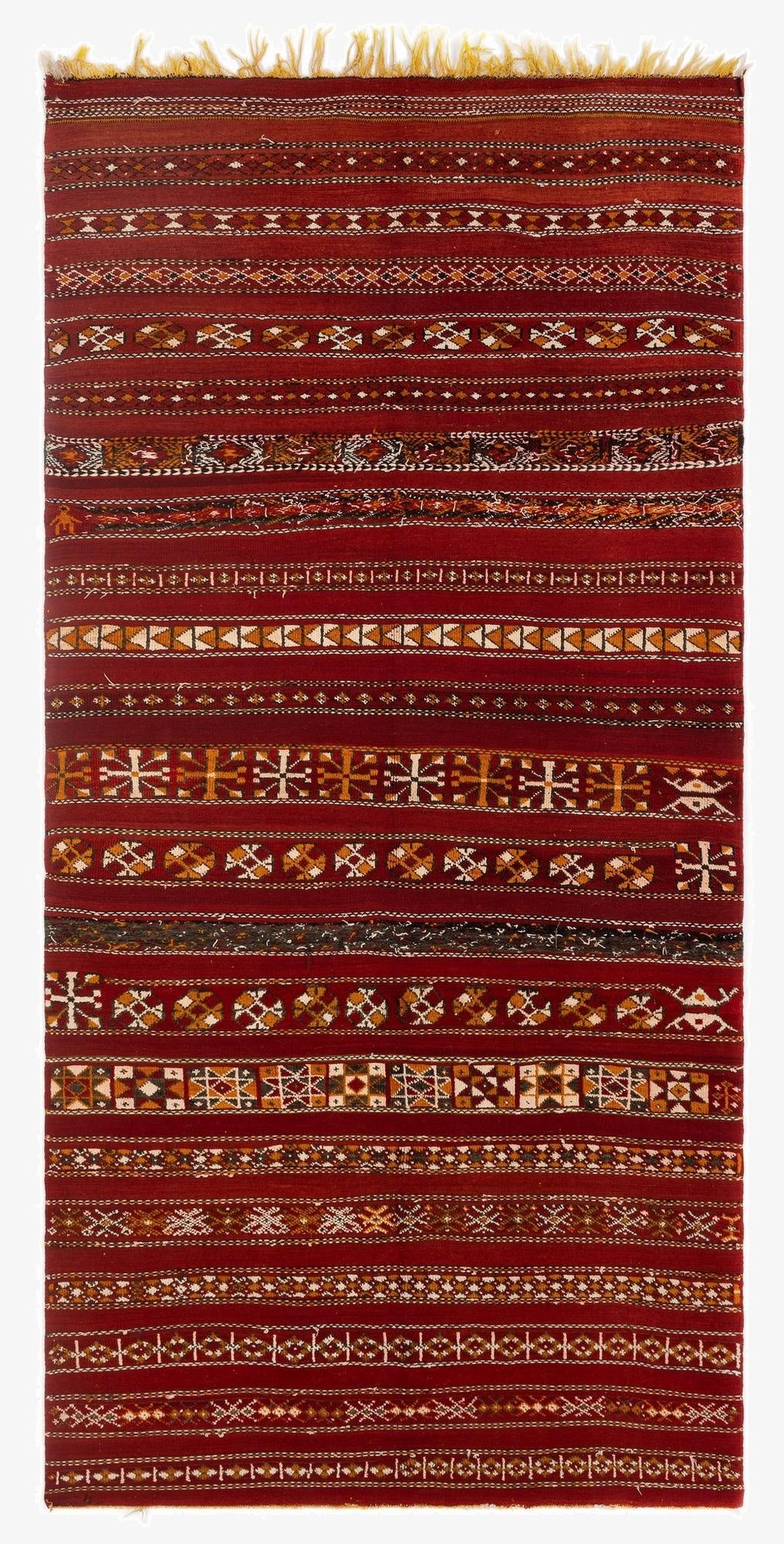  4' 11 x 10' 2 Zemour Kilim Wool Runner Rug