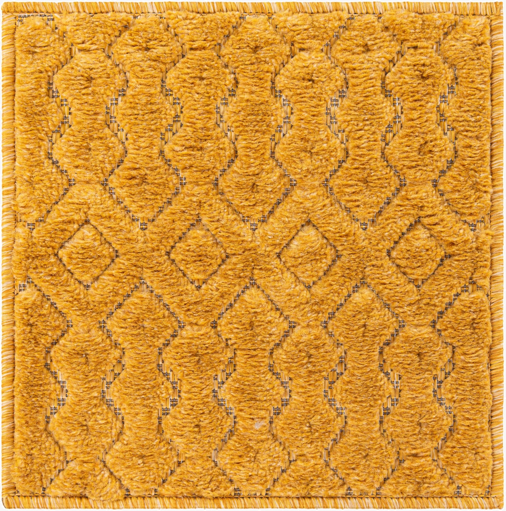  1' 4 x 1' 4  Washable Trellis Textured Indoor / Outdoor Sample Rug
