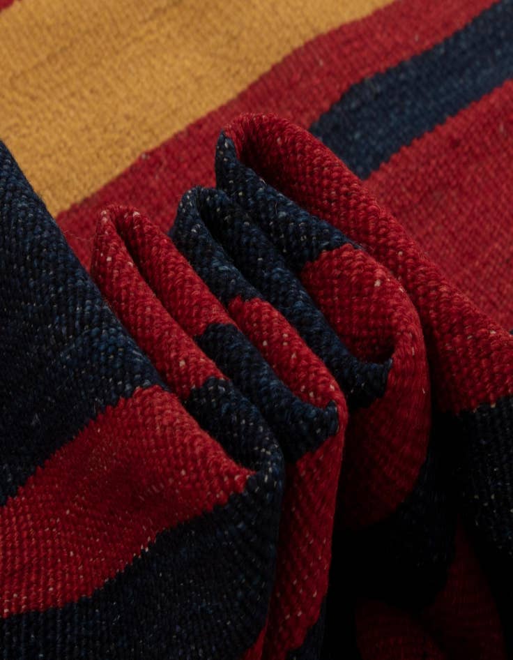 Detail image of  9' 5 x 9' 7 Armanibaff Kilim Wool Square Rug