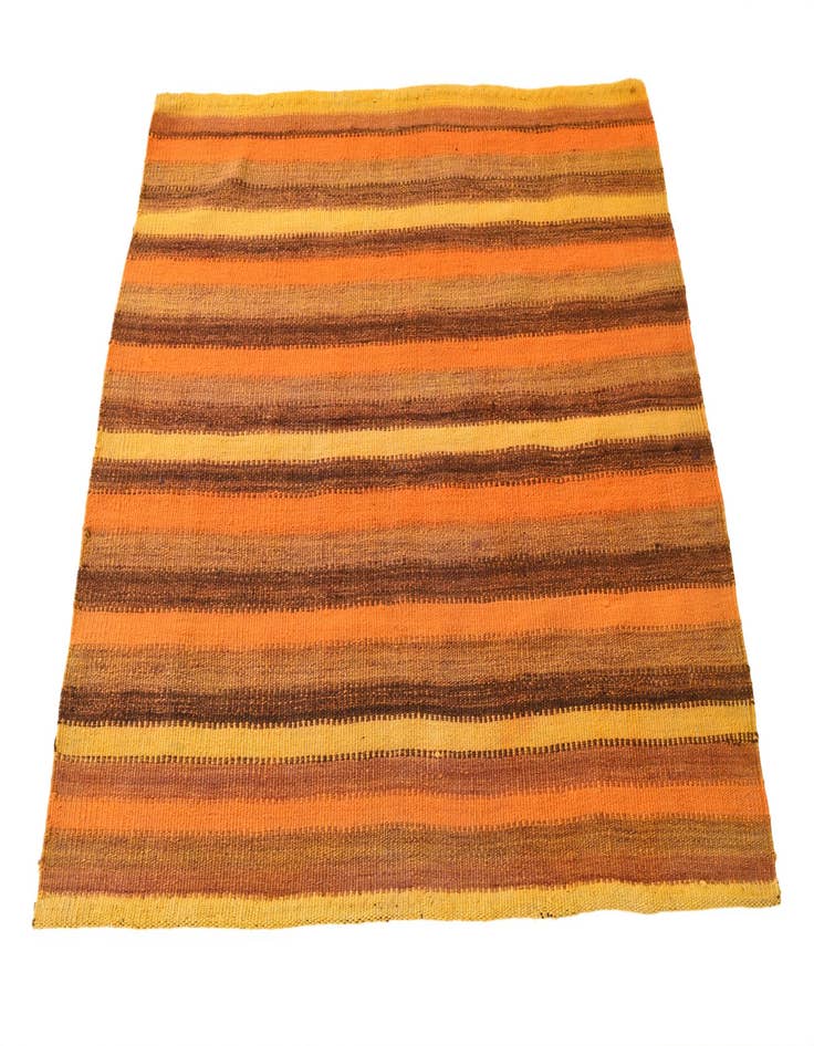 Detail image of  3' 7 x 3' 9  Hand Woven Kilim Fars Wool Square Rug