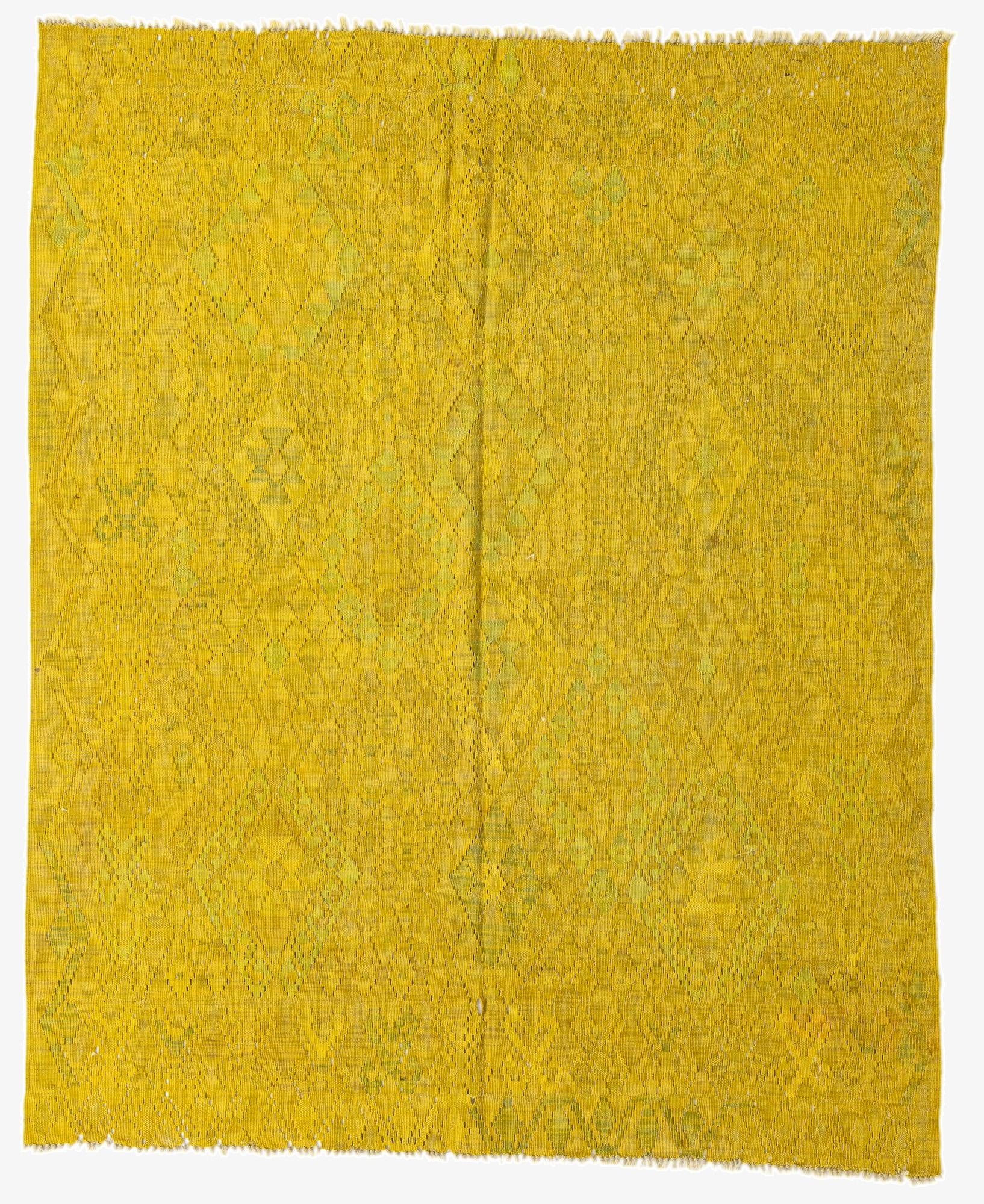  5' 4 x 6' 7  Hand Woven Kilim Fars Square Rug