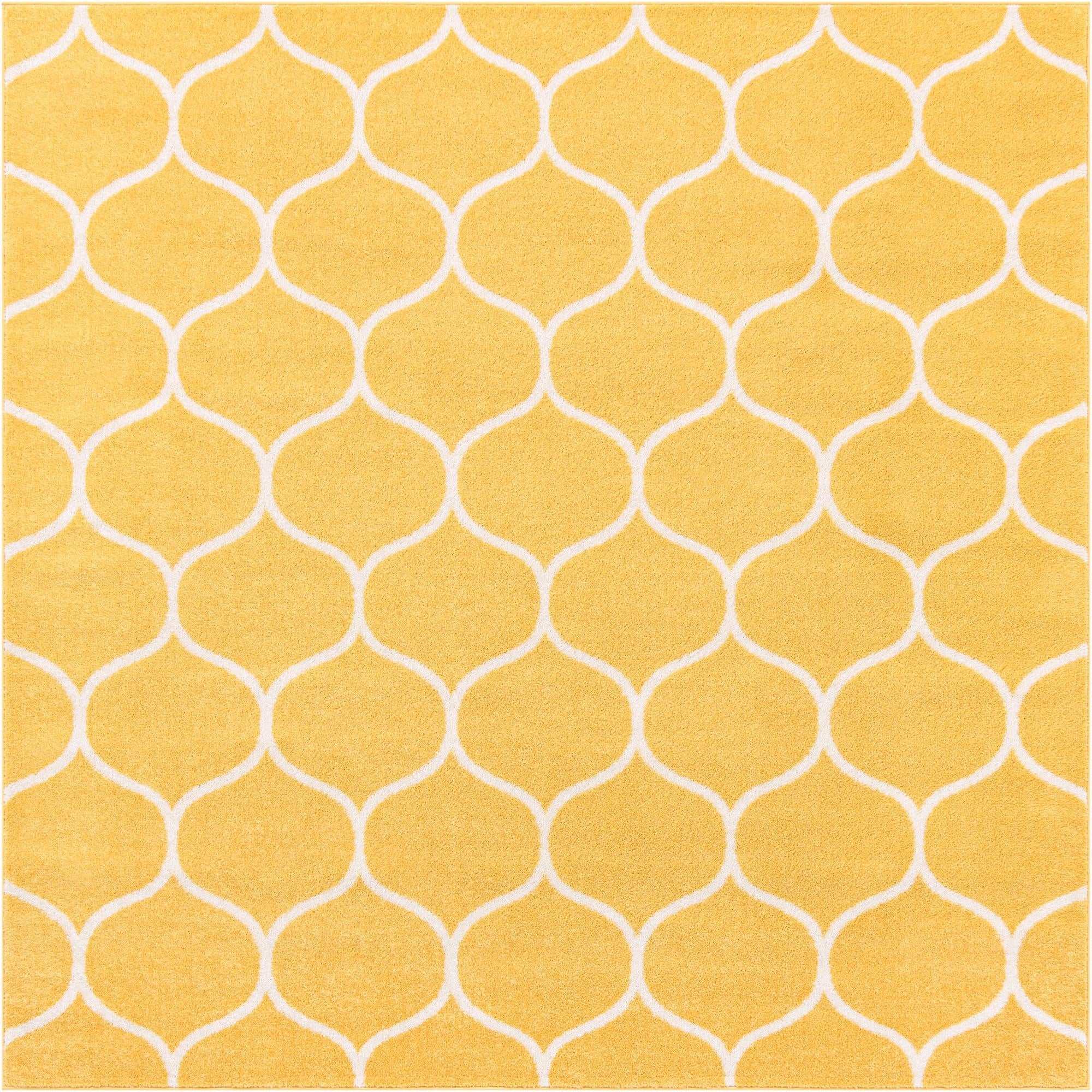  3' x 3' Lattice Frieze Square Rug