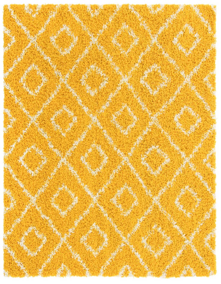 Detail image of  6' x 6' Lattice Shag Square Rug