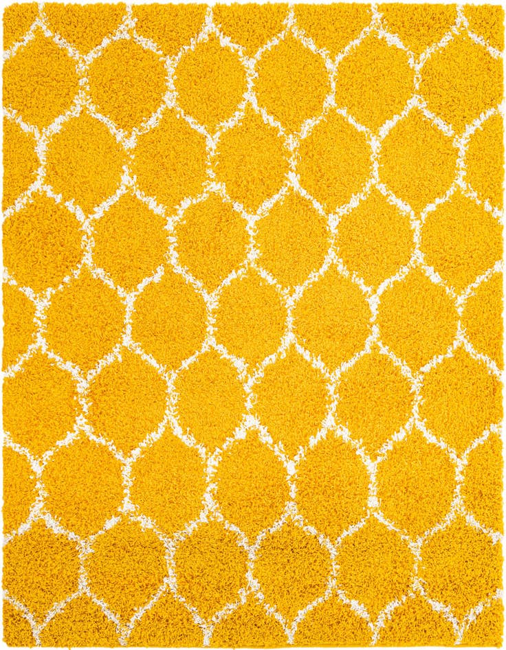 Detail image of  6' x 6' Lattice Shag Square Rug