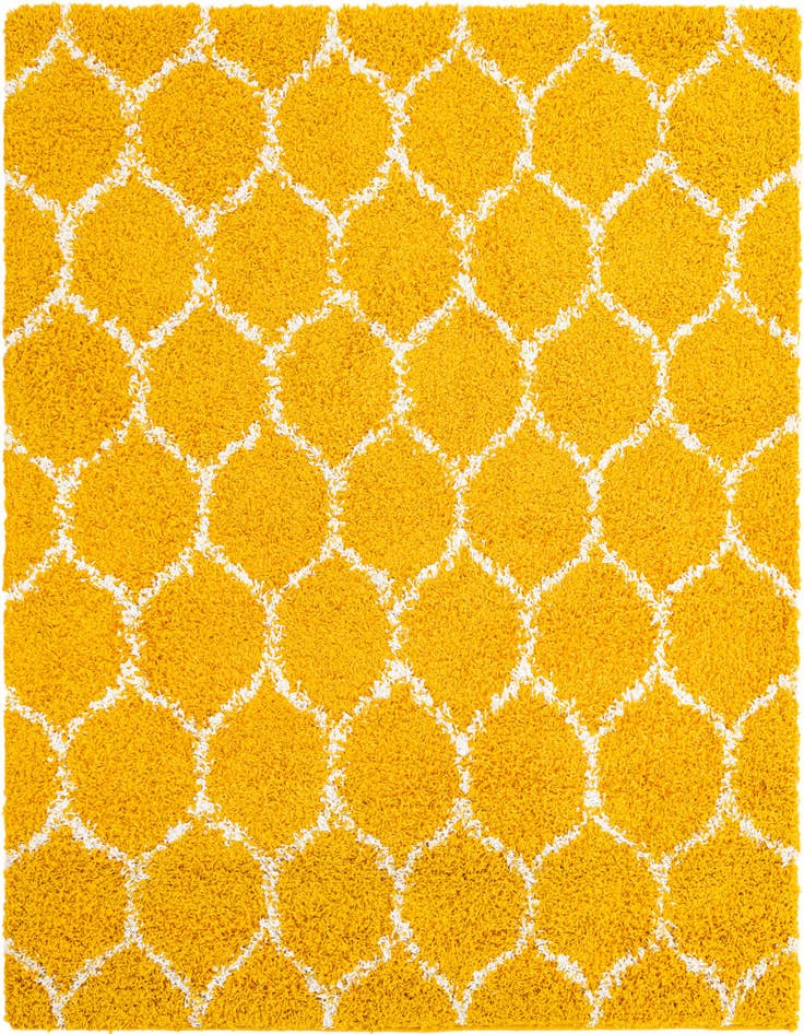 Detail image of  5' 3 x 5' 3 Lattice Shag Square Rug
