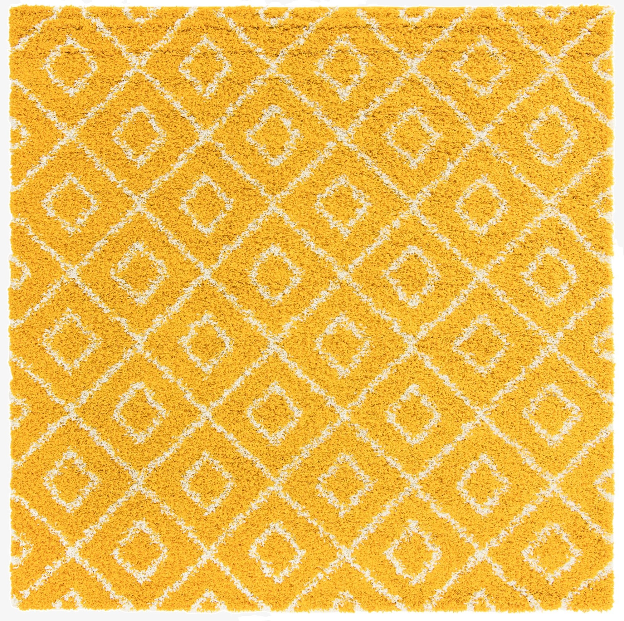  7' 10 x 7' 10 Lattice Shag Square Rug