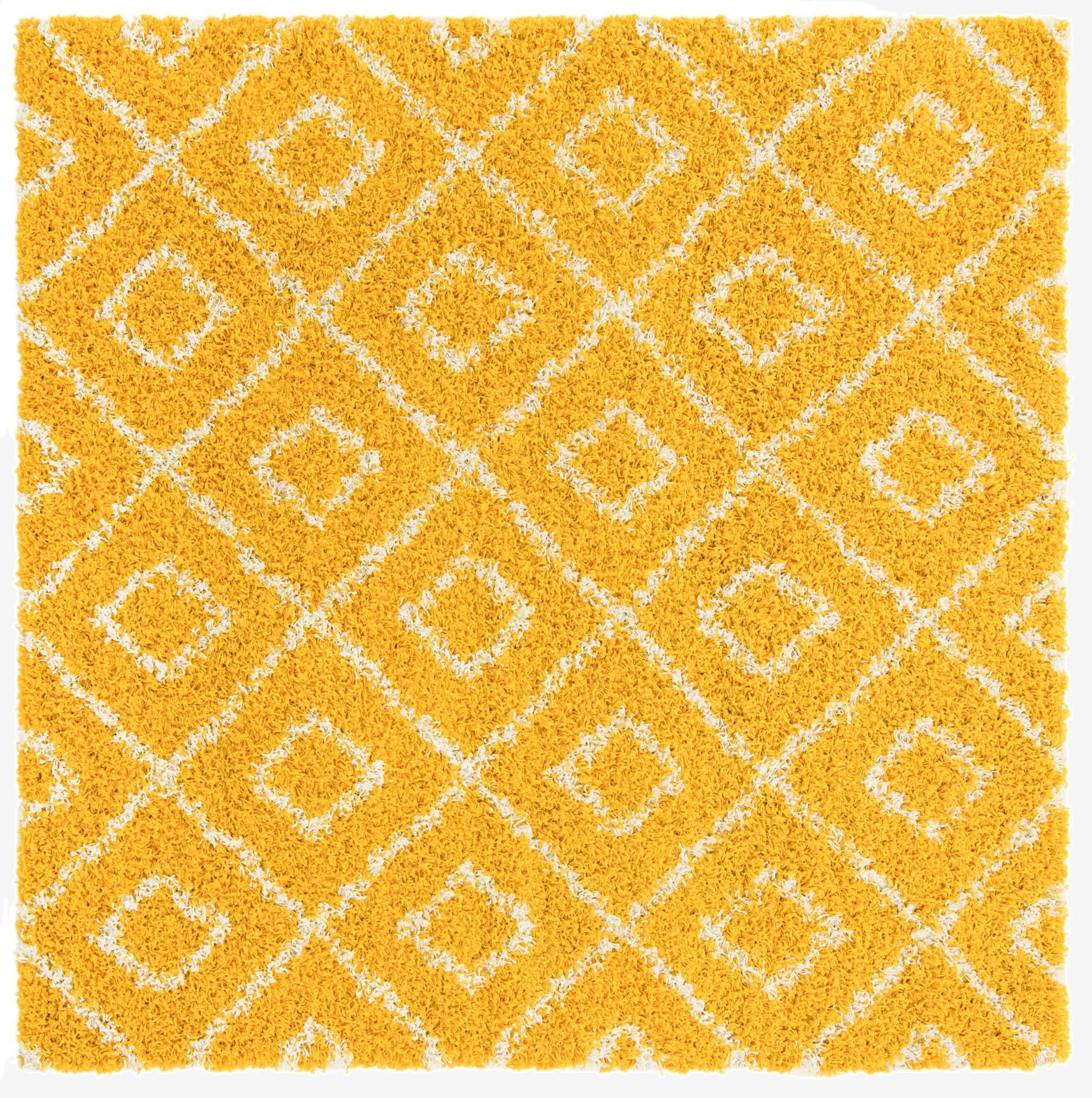  6' x 6' Lattice Shag Square Rug
