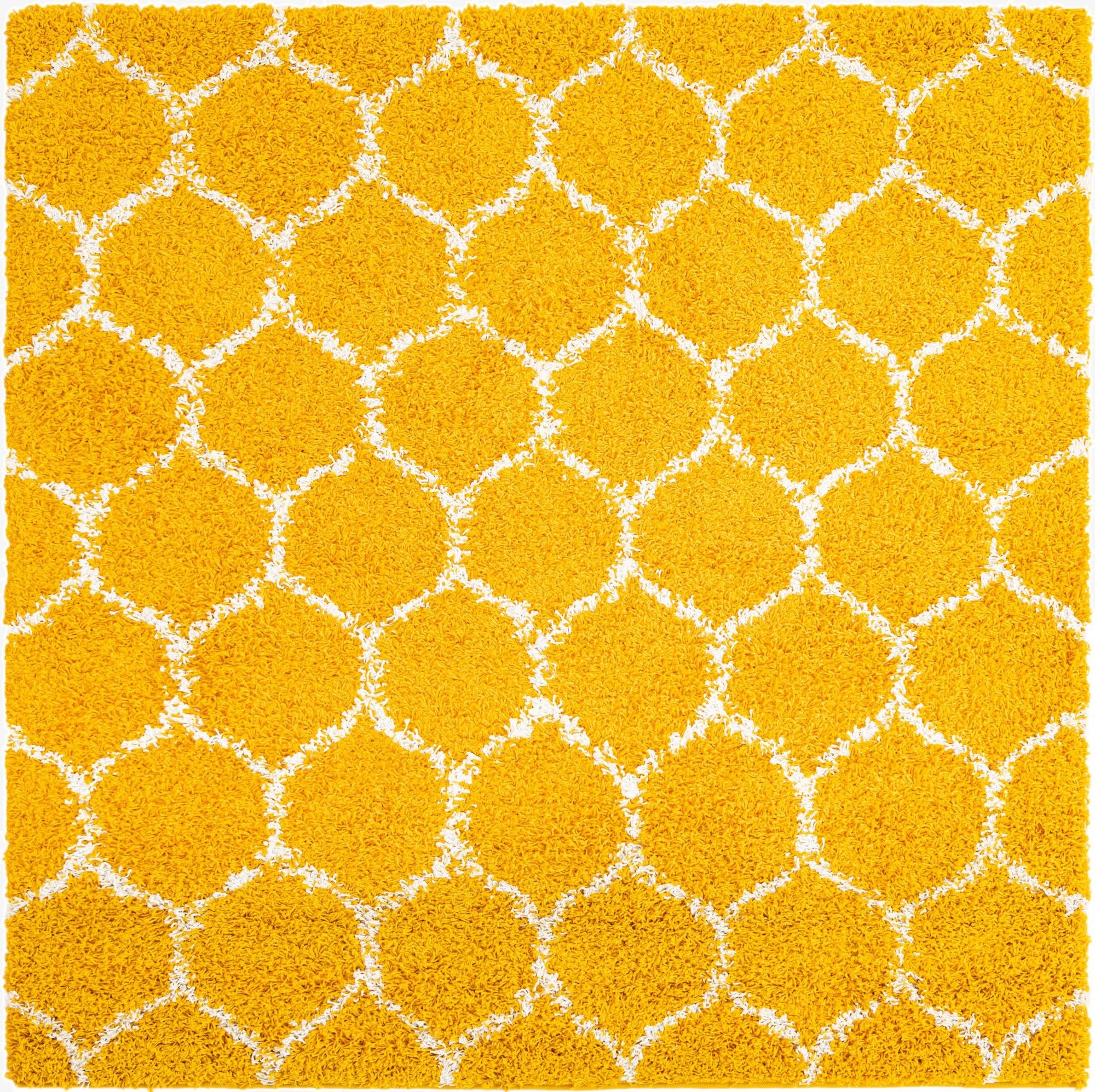  6' x 6' Lattice Shag Square Rug
