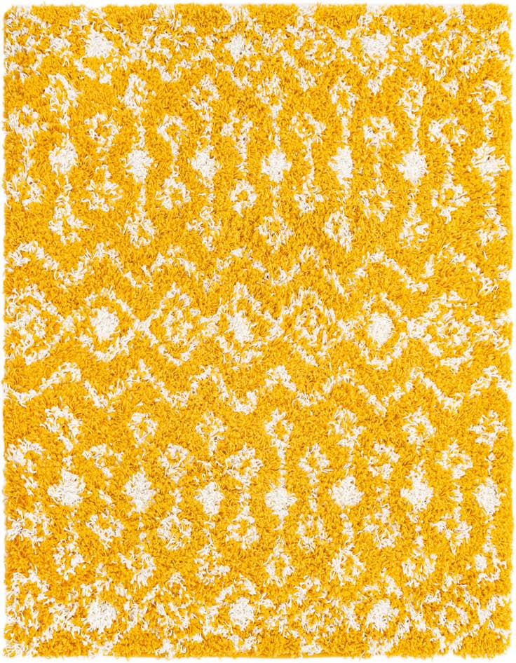 Detail image of  4' x 4' Moroccan Trellis Shag Square Rug