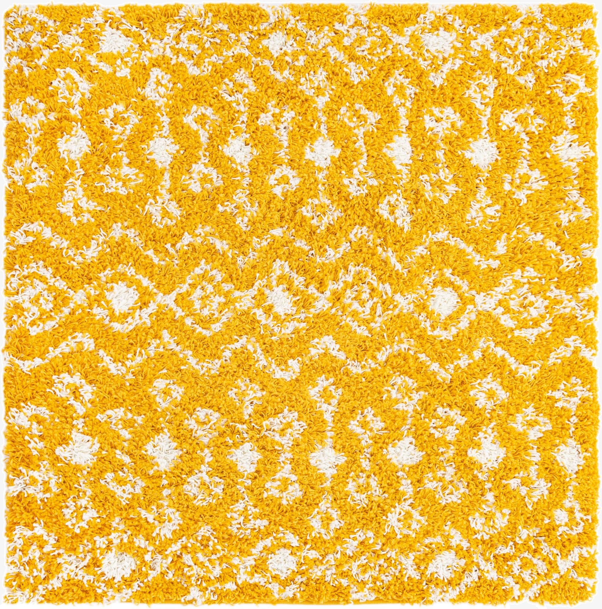  4' x 4' Moroccan Trellis Shag Square Rug