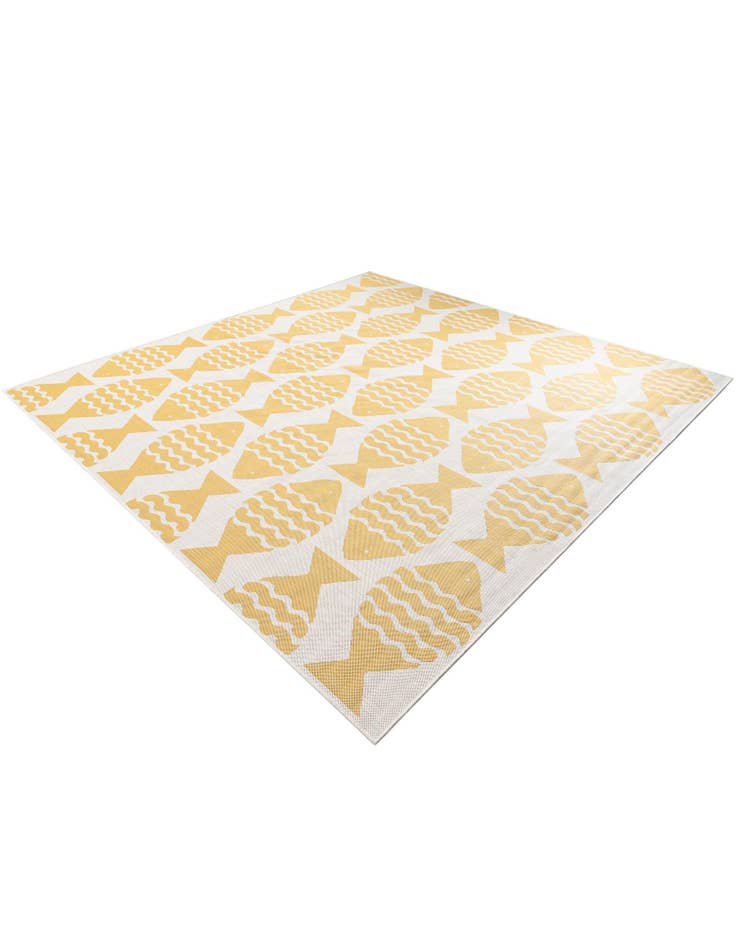 Detail image of  10' x 10'  Washable Coastal Indoor / Outdoor Square Rug