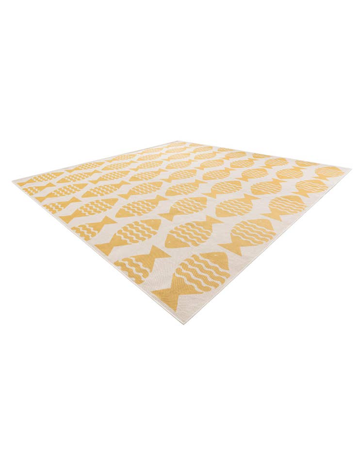 Detail image of  13' x 13'  Washable Coastal Indoor / Outdoor Square Rug