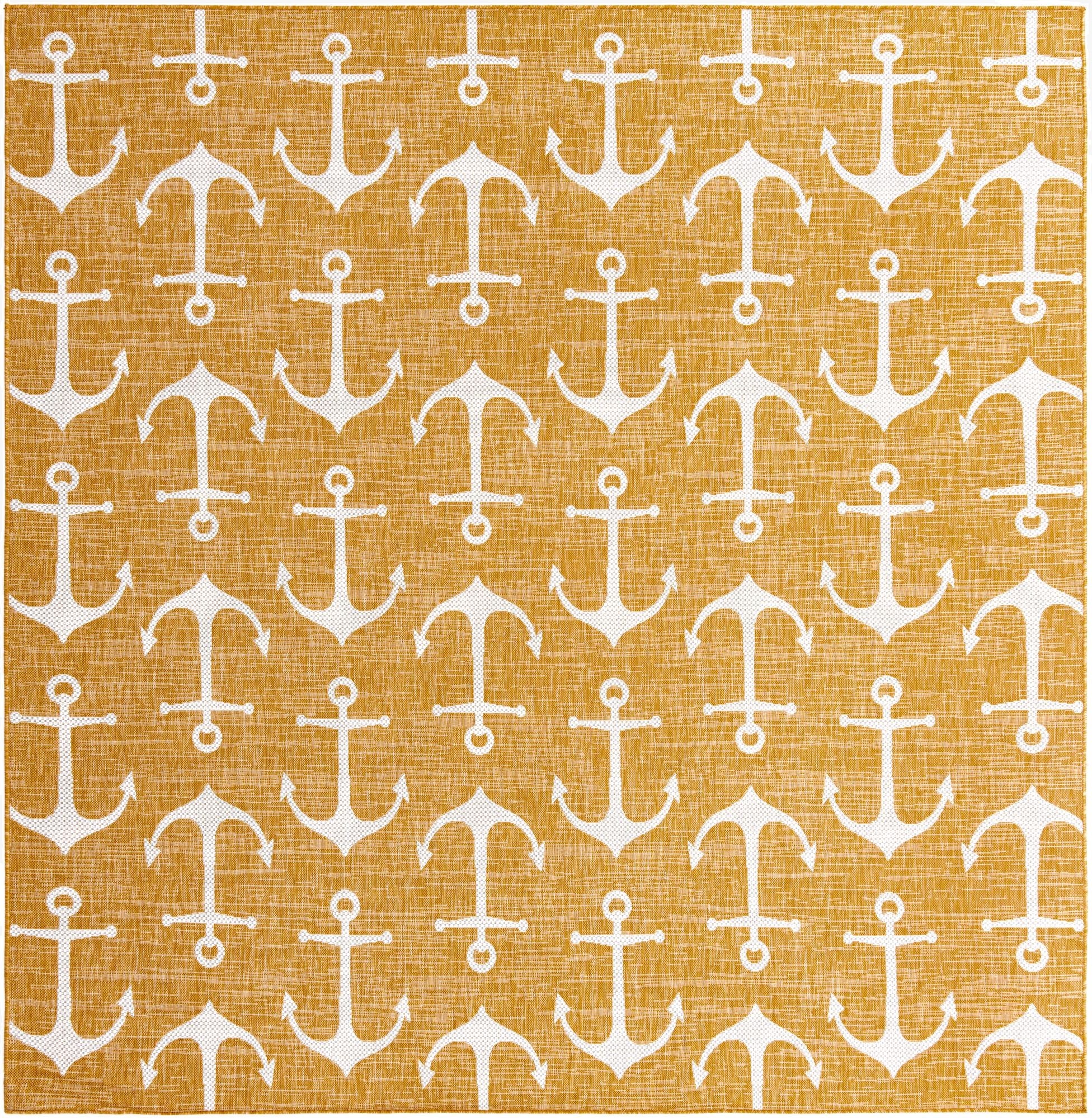  10' x 10'  Washable Coastal Indoor / Outdoor Square Rug