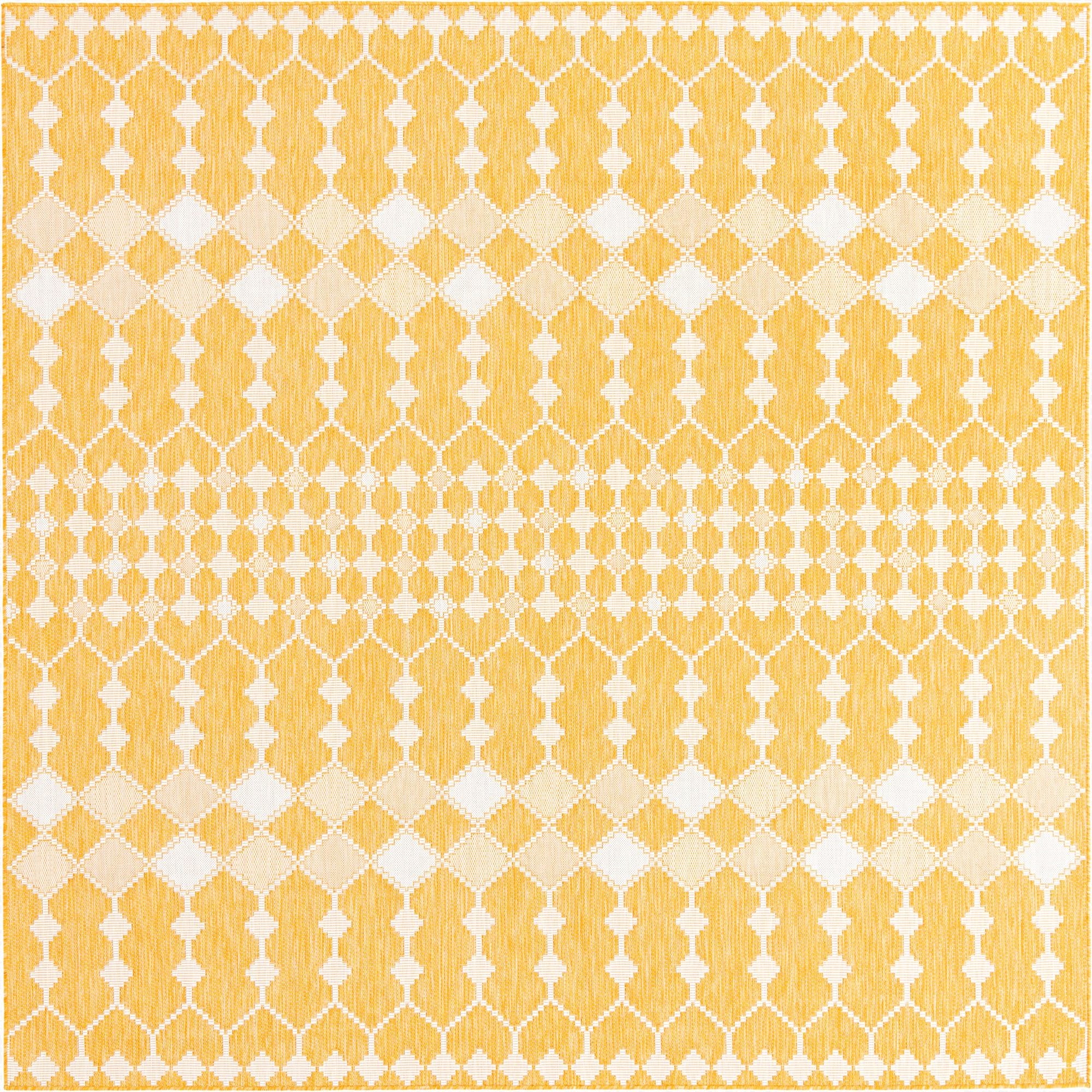 Primary image  10' x 10'  Washable Lattice Indoor / Outdoor Square Rug