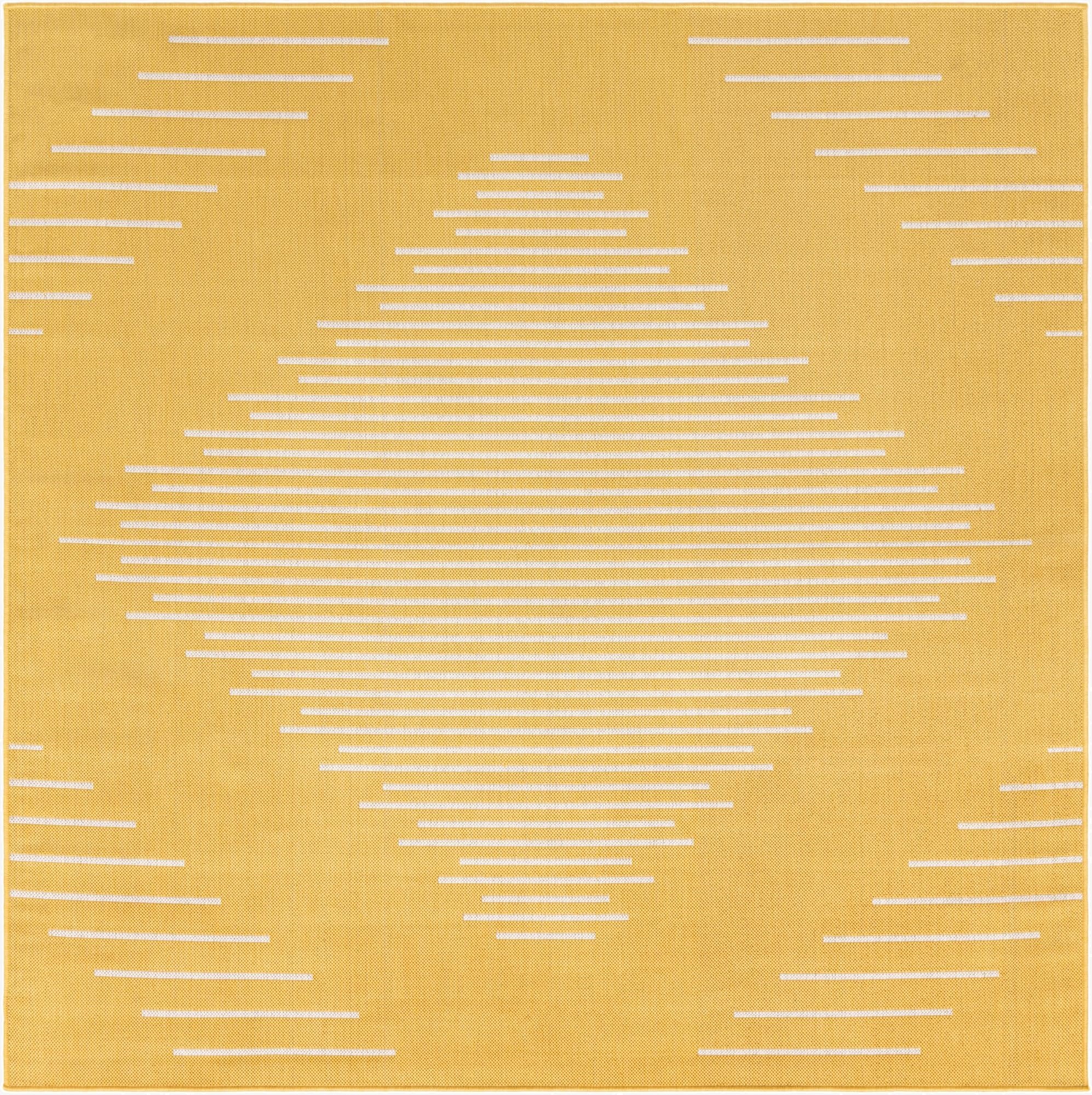  7' x 7'  Washable Modern Indoor / Outdoor Square Rug