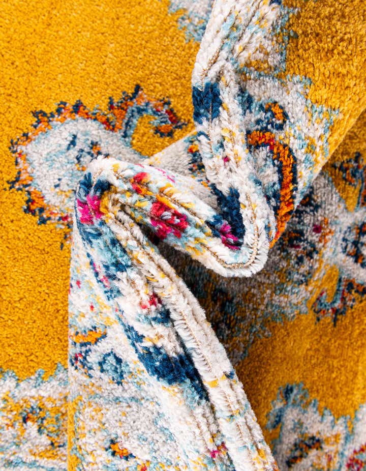 Yellow 4' x 4' Parker Square Rug | Rugs.com