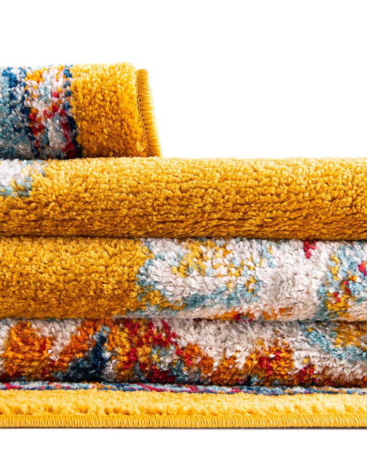 Yellow 4' x 4' Parker Square Rug | Rugs.com