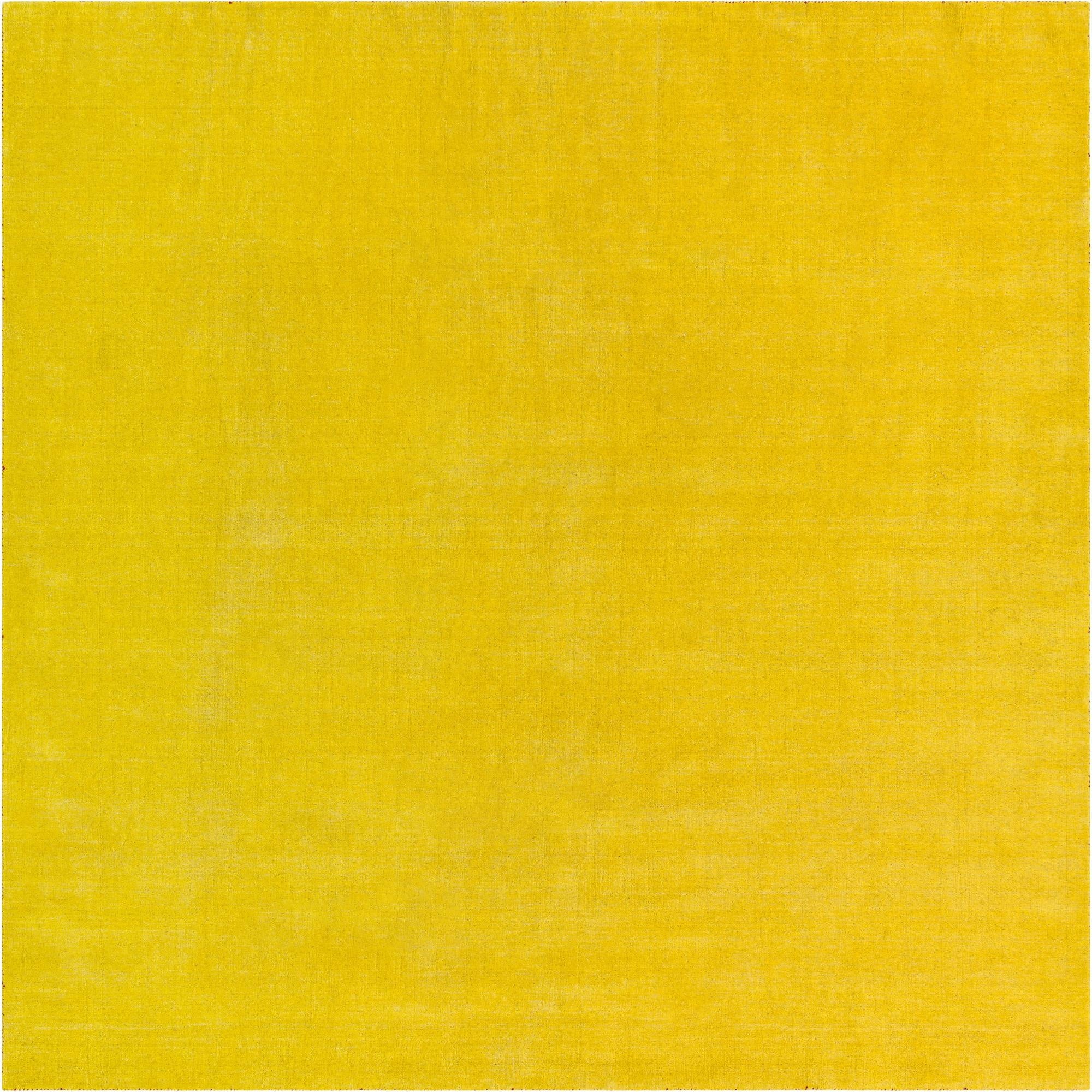  9' 10 x 9' 10  Hand Knotted Solid Gabbeh Wool Square Rug