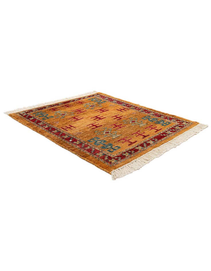 Detail image of  2' 8 x 3'  Hand Knotted Ziegler Wool Square Rug