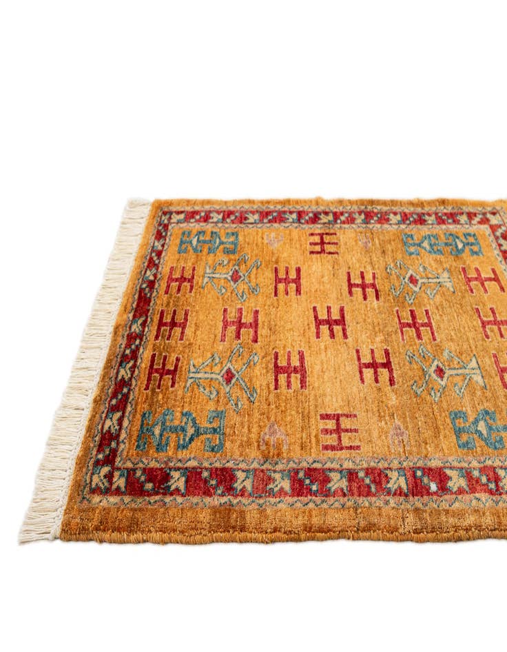 Detail image of  2' 8 x 3'  Hand Knotted Ziegler Wool Square Rug