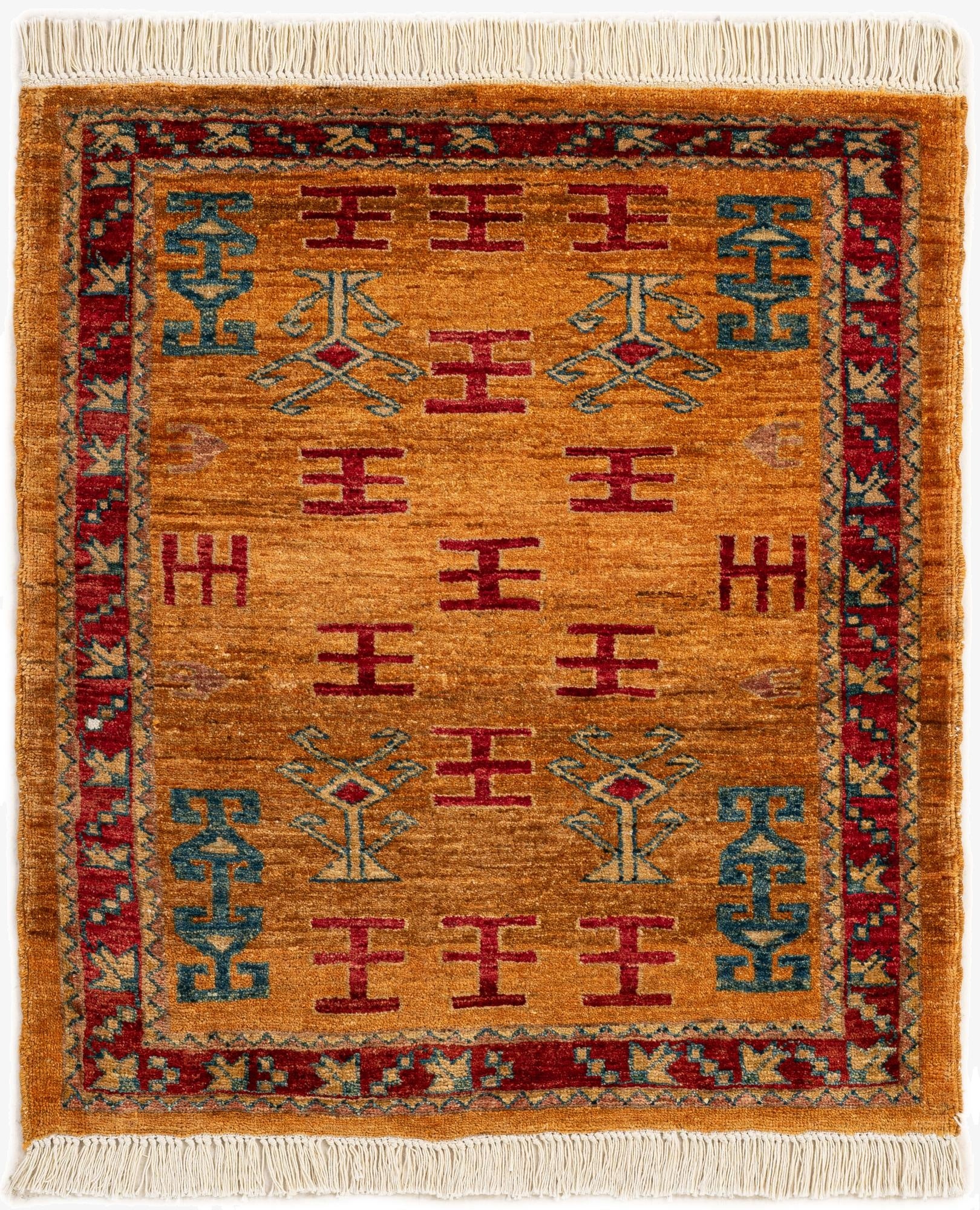  2' 8 x 3'  Hand Knotted Ziegler Wool Square Rug
